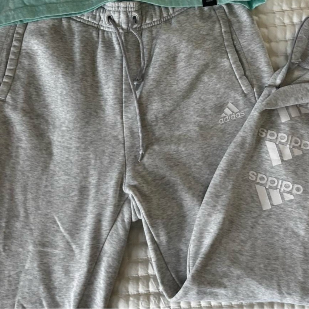 Adidas Gray-White Sweatpants
